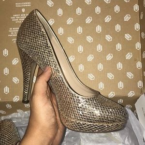 Gold Sparkly Heels